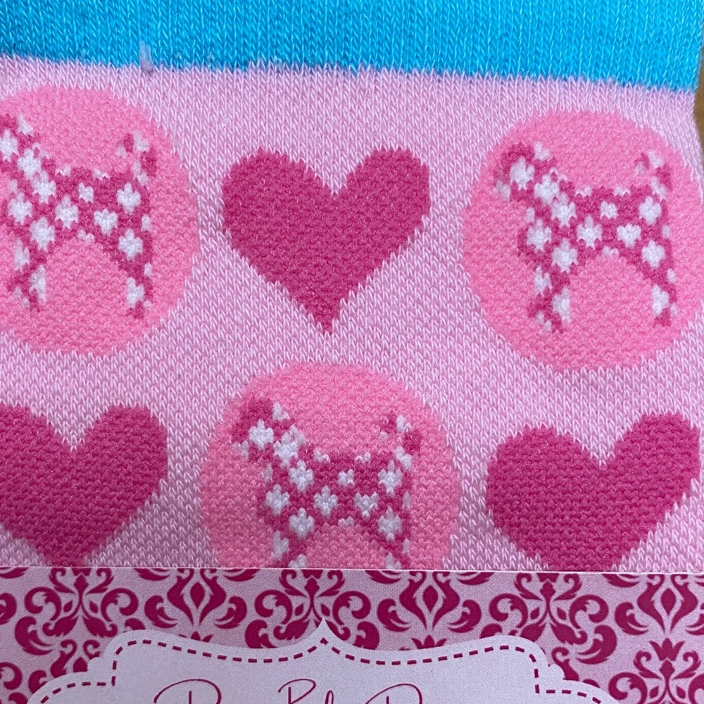 Pink and Blue Doodle Socks - Picture 4 of 6